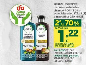 HiperDino Herbal essences distintas variedades champú o acondicionador o mascarilla oferta