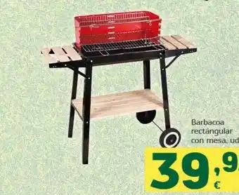 HiperDino Barbacoa rectángular con mesa oferta