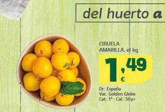 HiperDino Ciruela amarilla oferta