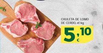 HiperDino Chuleta de lomo de cerdo oferta