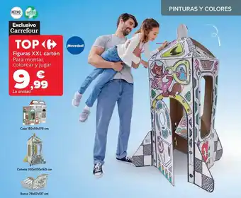 Carrefour Top figuras xxl cartón para montar colorear y jugar oferta
