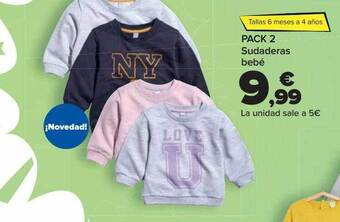 Carrefour Pack 2 sudaderas bebé oferta