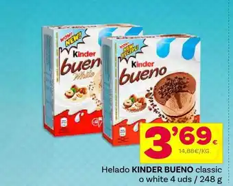 Supermercados Dani Helado kinder bueno classic o white oferta