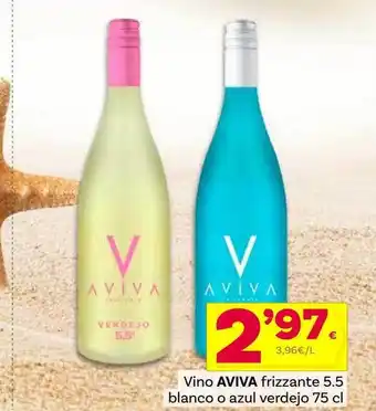Supermercados Dani Vino aviva frizzante blanco o azul verdejo oferta
