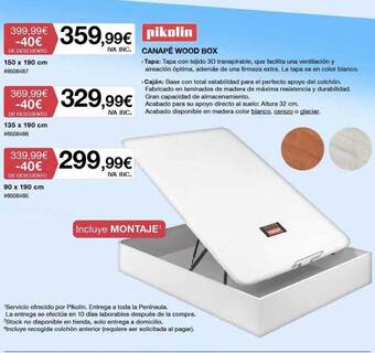 Costco Pikolin canapé wood box oferta
