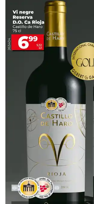 Dia Vi negre Reserva D.O. Ca Rioja 75cl oferta