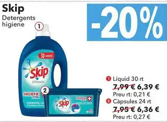 Clarel Skip Detergents Higiene Líquid 30 Rt O Càpsules 4 Rt oferta