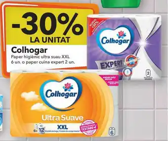 Clarel Colhogar Paper Higiènic Ultra Suau XXL 6 Un. O Paper Cuina Expert 2 Un. oferta