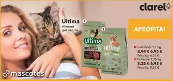 Clarel Ultima Aliment Gat Nature Gall Dindi O Pollastre oferta
