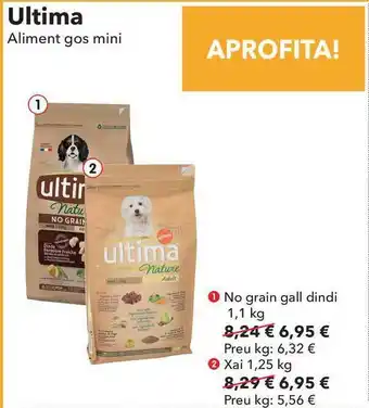 Clarel Ultima Aliment Gos Mini No Grain Gall Dindi O Xai oferta