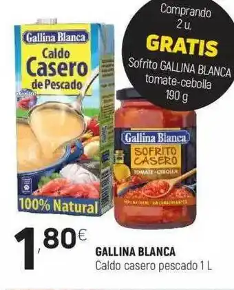 Coviran Gallina Blanca Caldo Casero Pescado 1L 190g oferta