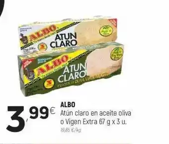 Coviran Albo Atún Claro En Aceite Oliva O Vigen Extra 67 G oferta