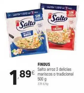 Coviran Findus Salto Arroz 3 Delicias Mariscos O Tradicional 500 G oferta