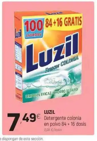 Coviran Luzil Detergente Colonia En Polvo 84 + 16 Dosis oferta