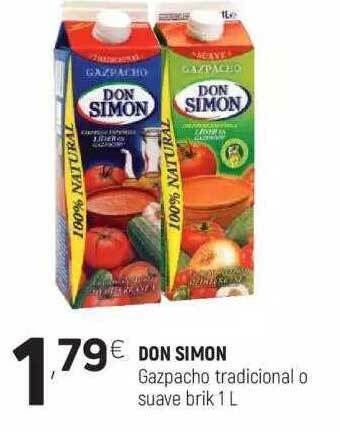 Coviran Don Simon Gazpacho Tradicional O Suave Brik 1 L oferta