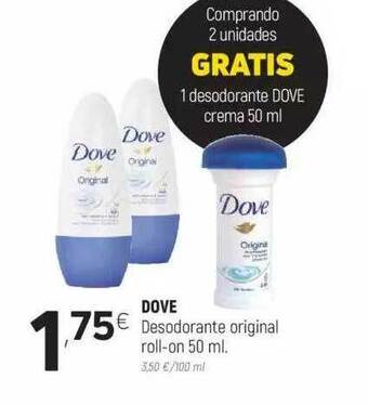 Coviran Dove Desodorante Original Roll-On 50 Ml oferta