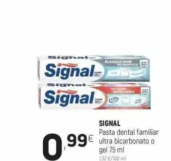 Coviran Signal Pasta Dental Familiar Ultra Bicarbonato O Gel 75 Ml oferta
