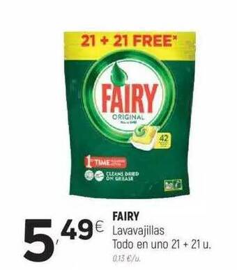 Coviran Fairy Lavavajillas Todo En Uno 21 + 21 U. oferta