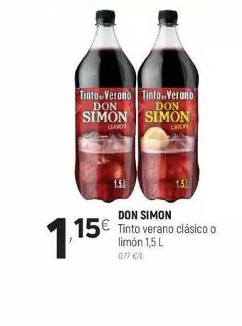 Coviran Don Simon Tinto Verano Clásico O Limón 1,5 L oferta