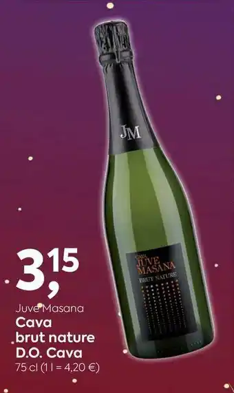 Suma Supermercados Juve Masana Cava Brut Nature D.O. Cava 75cl oferta