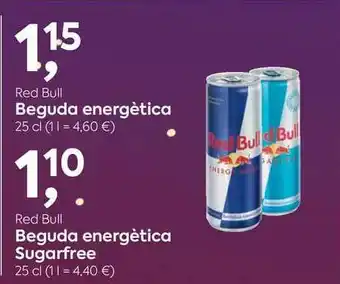Suma Supermercados Red Bull Beguda Energètica O Red Bull Beguda Energètica Sugarfree oferta