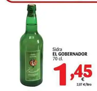 Alimerka Sidra El Gobernador 70cl oferta