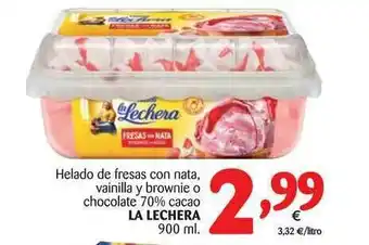 Alimerka Helado De Fresas Con Nata La Lechera 900ml oferta