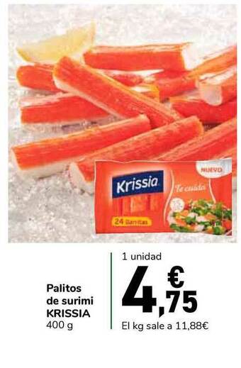 Carrefour Express Palitos De Surimi Krissia 400g oferta