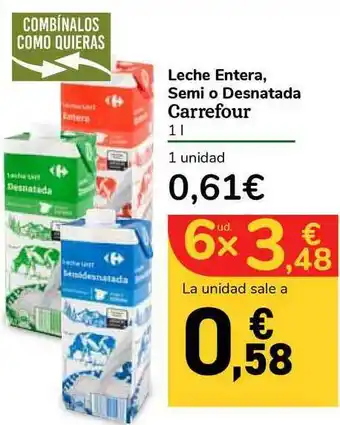Carrefour Express Leche Entera Semi O Desnatada Carrefour oferta