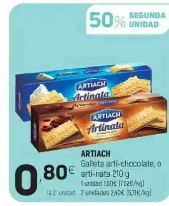 Coviran Artiach Galleta Arti-Chocolate, O Arti-Nata 210 G oferta