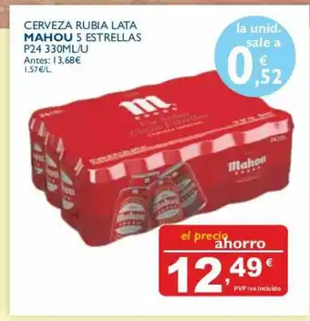 Supermercados La Despensa Cerveza Rubia Lata Mahou 5 Estrellas P24 oferta