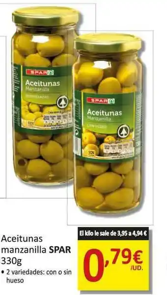SPAR Aceitunas Manzanilla Spar 330g oferta