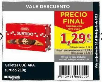SPAR Galletas Cuétara Surtido 210g oferta