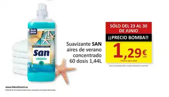 SPAR Fragadis Suavizante San Aires De Verano Concentrado 60 Dosis oferta