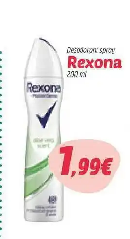 Plusfresc Desodorant Spray Rexona 200ml oferta