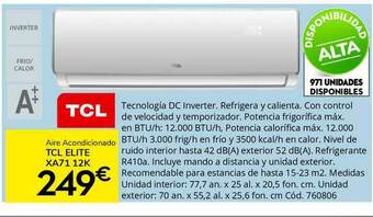 Conforama Aire Acondicionado Tcl Elite Xa71 12k oferta