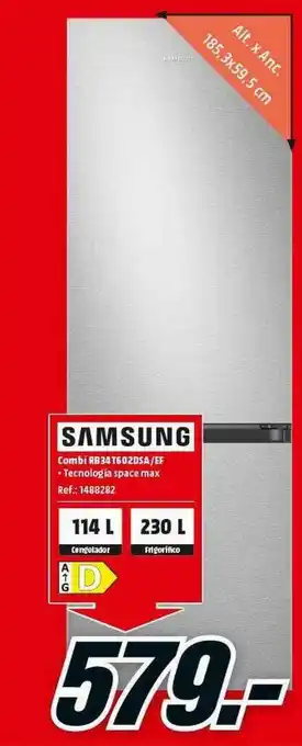 MediaMarkt Samsung Combi RB34T602DSA-EF oferta