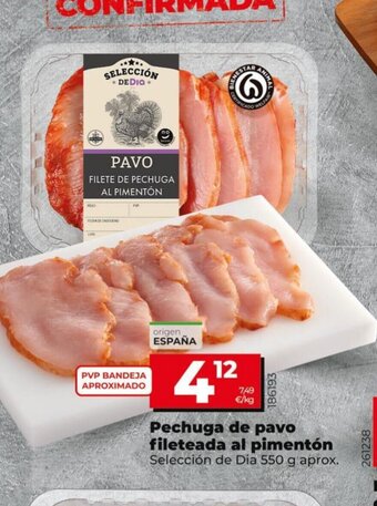 Dia Pechuga de Pavo Fileteada Al Pimentón oferta