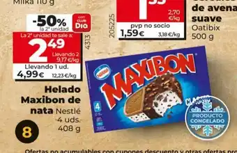Dia Helado Maxibon de Nata oferta