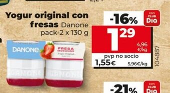 Dia Yogur Original Con Fresas oferta