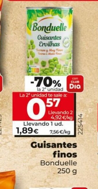 Dia Bonduelle Guisantes Finos oferta