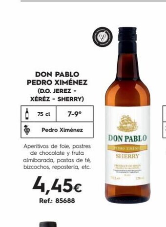 Makro Don Pablo Pedro Ximénez D.O Jerez Xérèz Sherry oferta