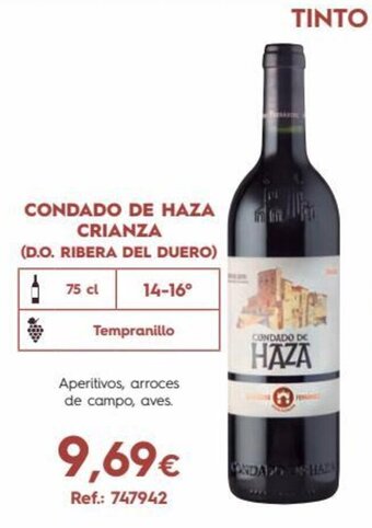 Makro Condado de Haza Crianza D.O Ribera Del Duero oferta