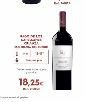 Makro Pago de Los Capellanes Crianza oferta
