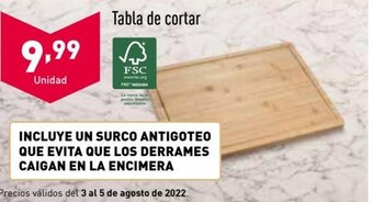 ALDI Tabla de Cortar oferta