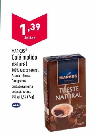 ALDI Markus Café Molido Natural oferta