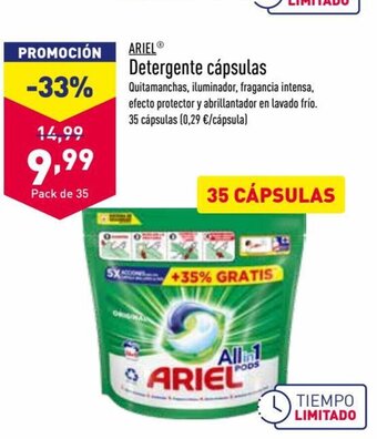 ALDI Ariel Detergente Cápsulas oferta