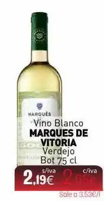 Vino blanco marques de vitoria verdejo bot