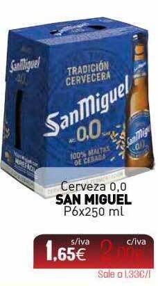 Cuevas Cash Cerveza 0.0 san miguel oferta
