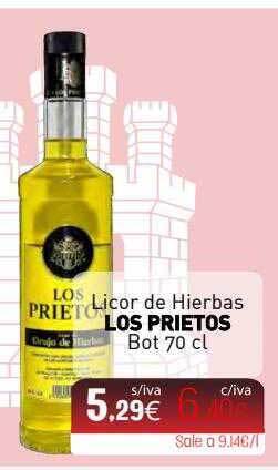 Cuevas Cash Licor de hierbas los prietos bot oferta